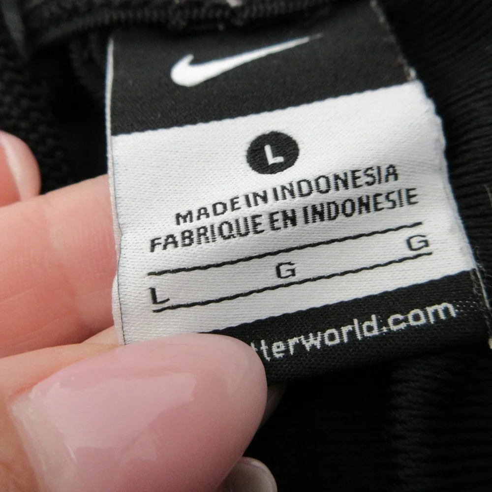 Nike Womens Athletic Shorts Large Black Pink Mesh Running Training Gym Workout